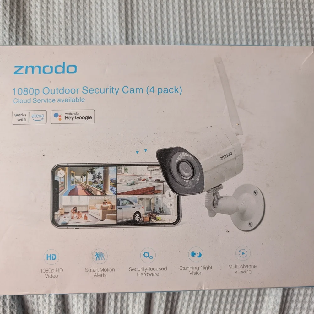 White Outdoor Security Camera (4 Pack)